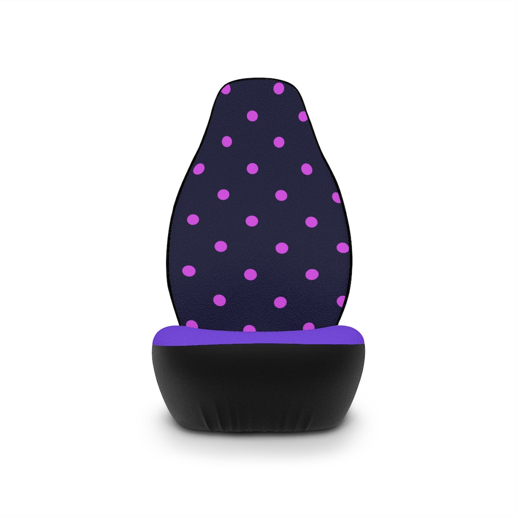 Dancing polka dots I | purple | car seat covers