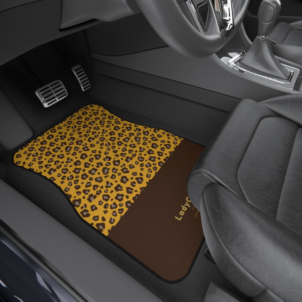 Cheetah & sweet I | mustard | front car floor mats