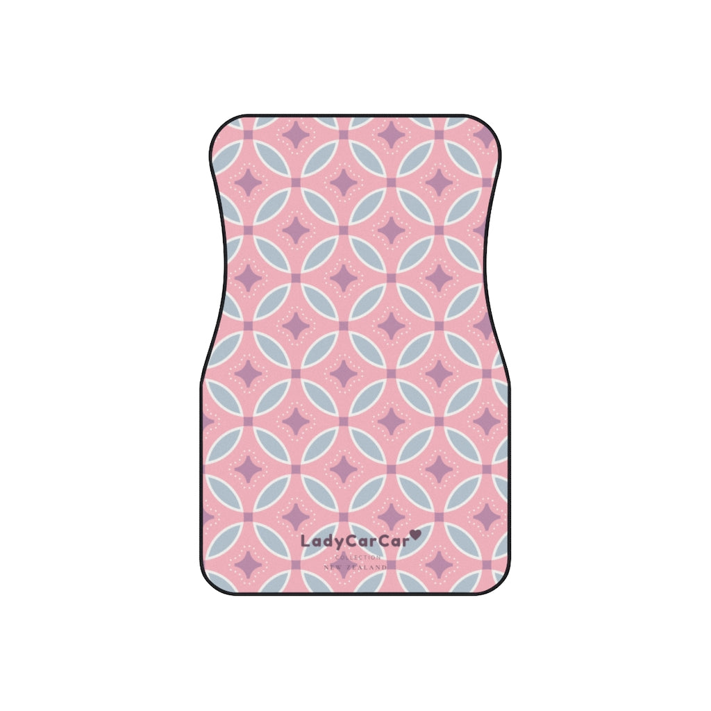 Japanese shippo pattern I | pink | front car floor mats