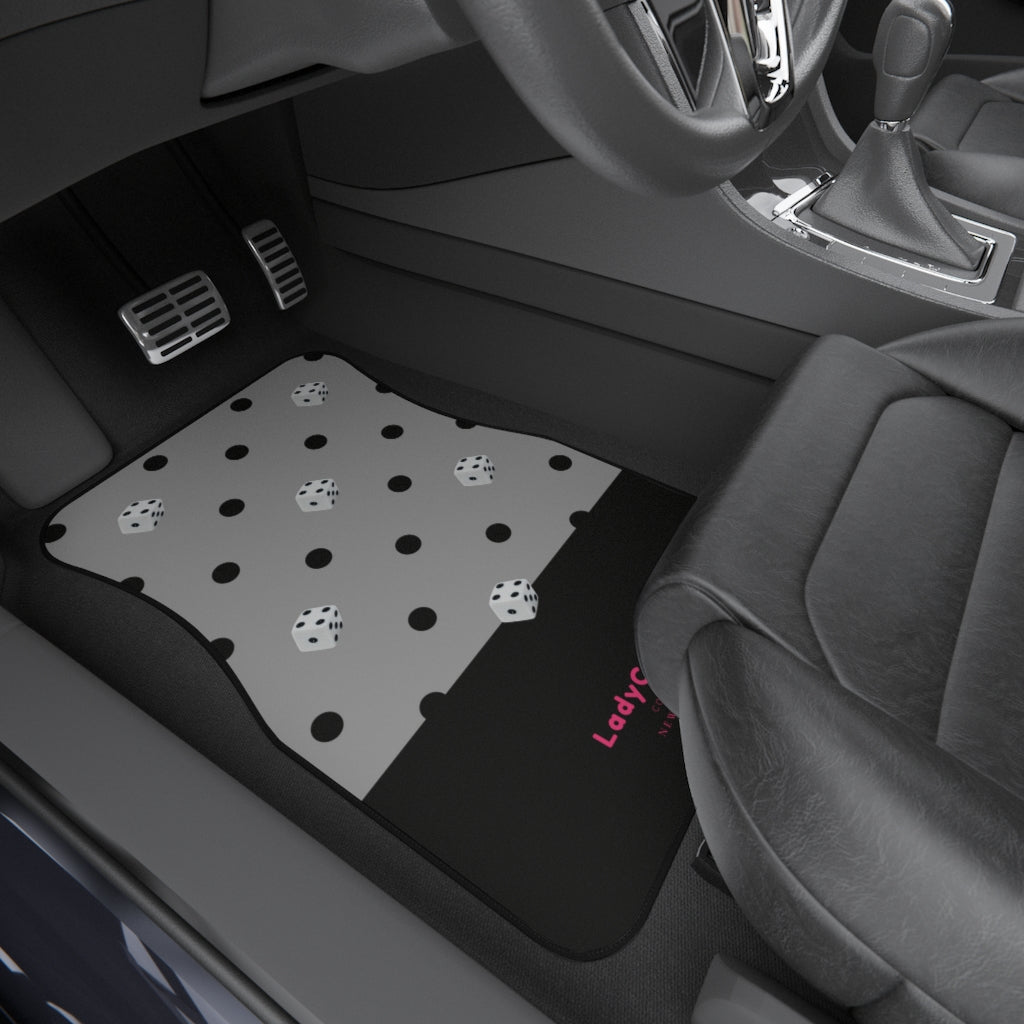 Dice dots I | grey | front car floor mats