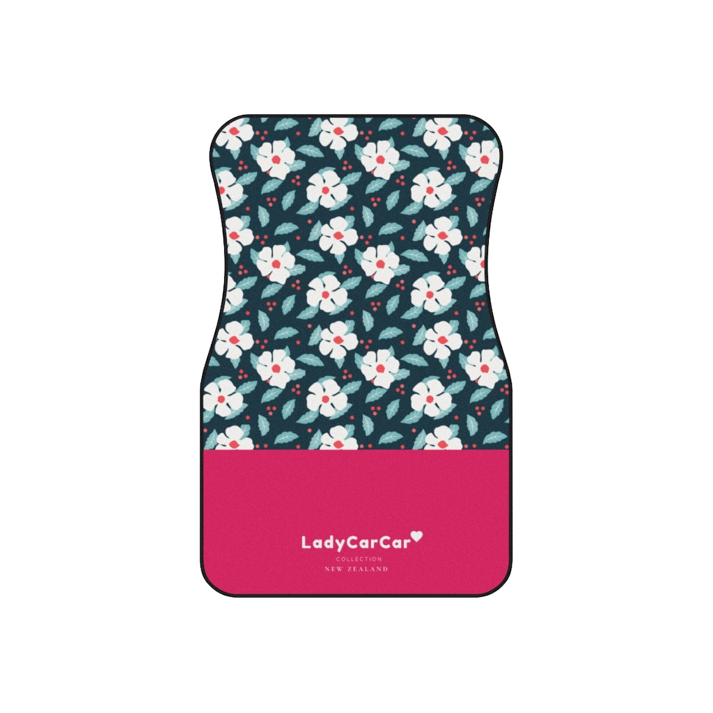 Busy lizzies garden | cherry | front car floor mats