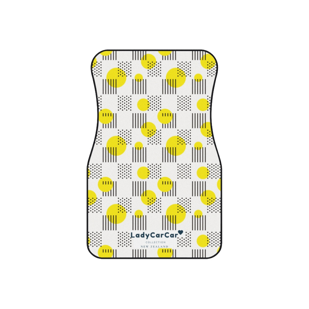 Loft style I | yellow and black | front car floor mats