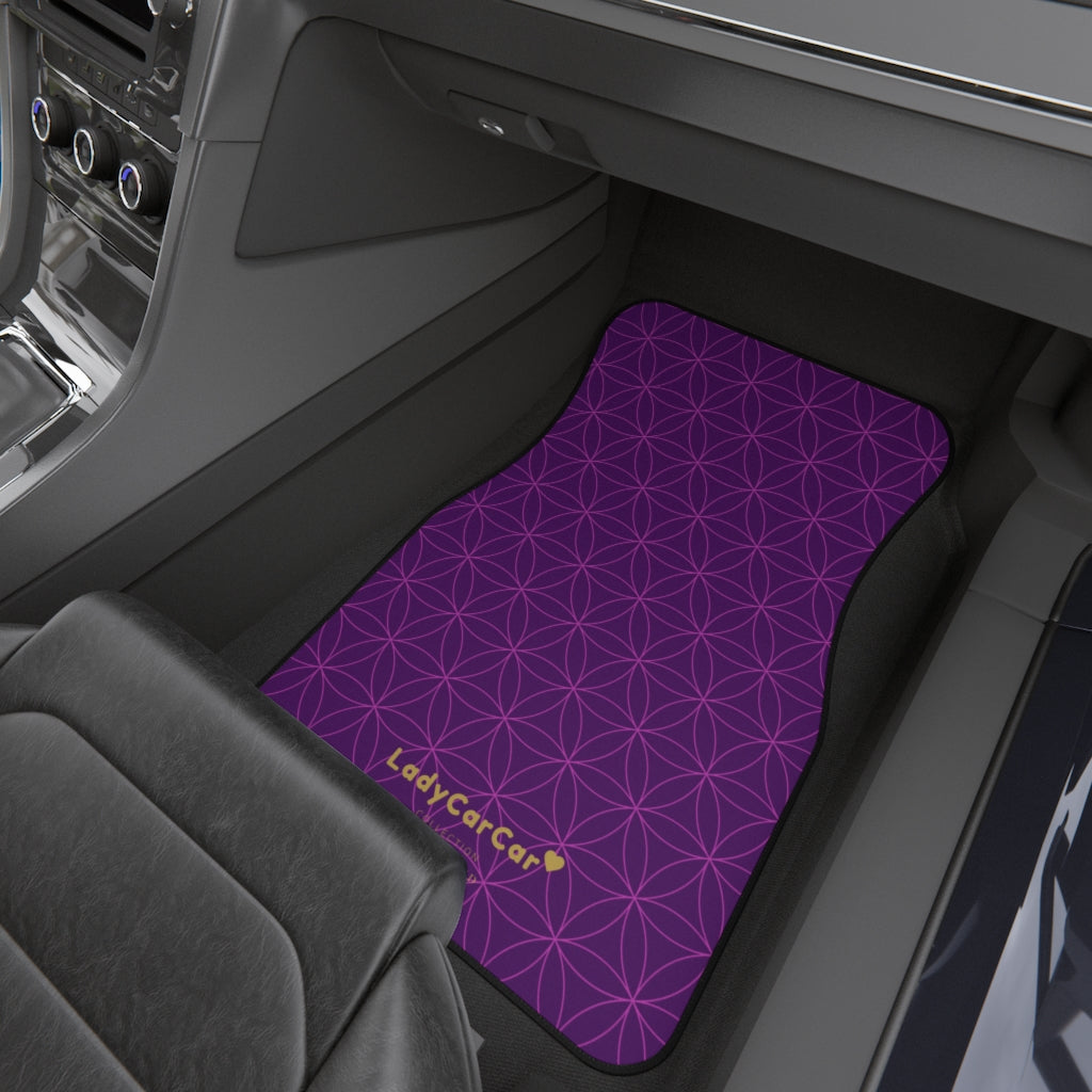 Japanese shippo pattern II | purple | front car floor mats