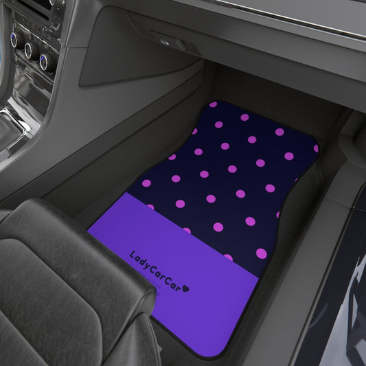 Dancing polka dots I | purple | front car floor mats