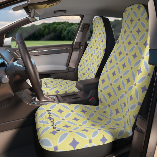 Japanese shippo pattern I | baby yellow | car seat covers