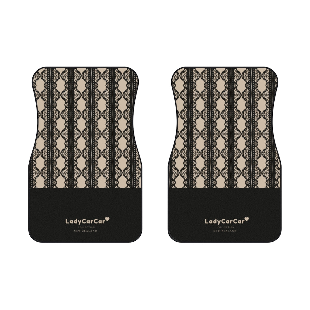 Lace mermaid I | beige | front car floor mats