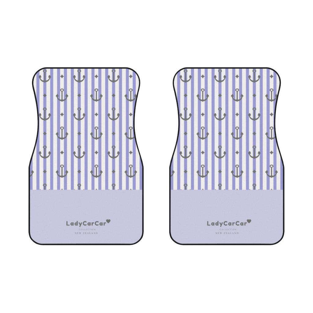 Nautical love I | blue | front car floor mats