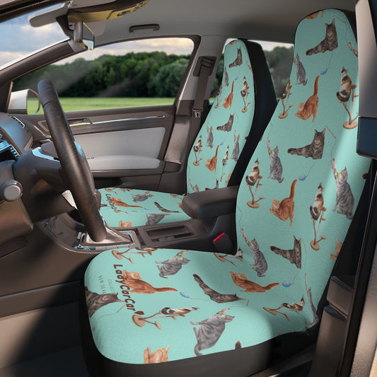 Cat playground II | mint | car seat covers