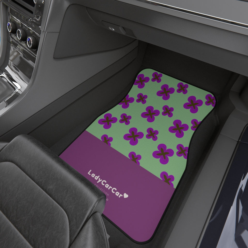 Jolly clovery I | purple | front car floor mats