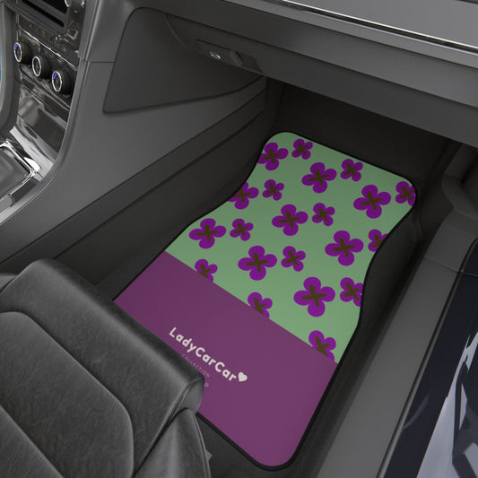 Jolly clovery I | purple | front car floor mats