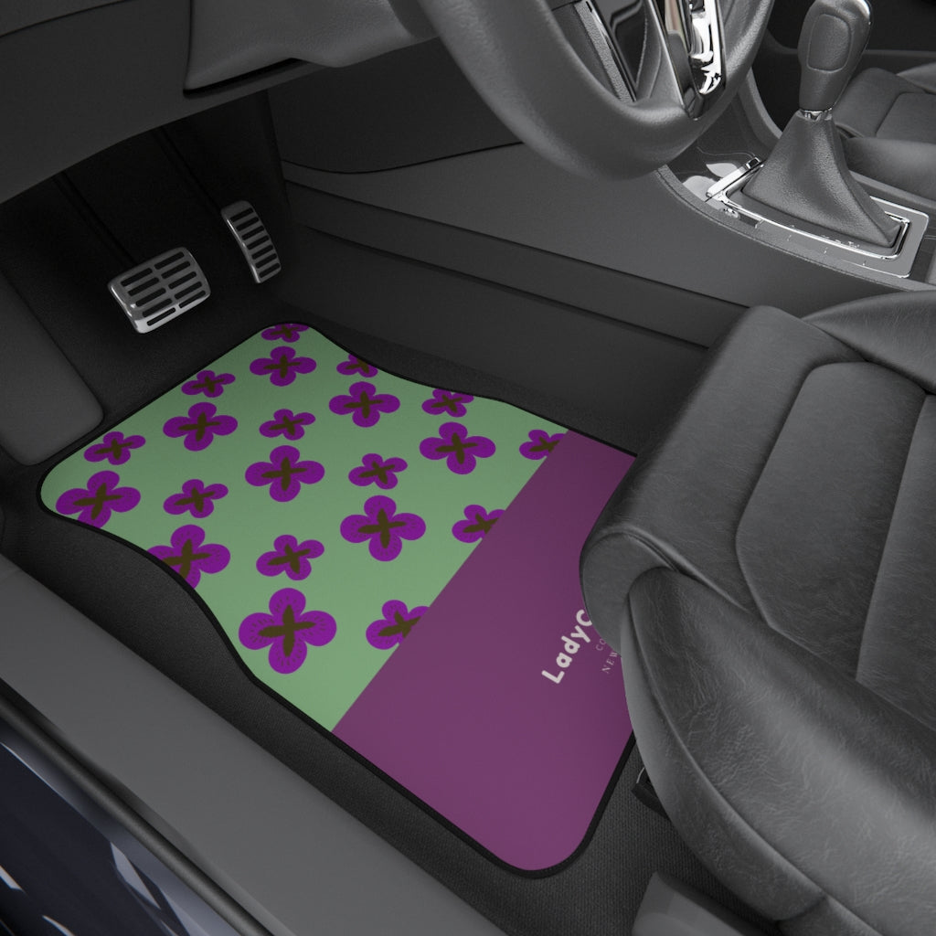 Jolly clovery I | purple | front car floor mats