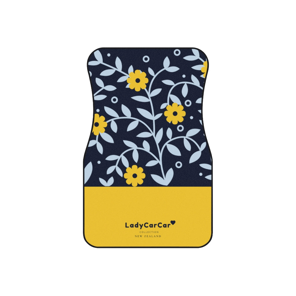 Daisy days | yellow | front car floor mats