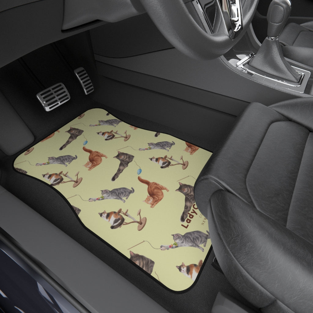 Cat playground II | yellow | front car floor mats