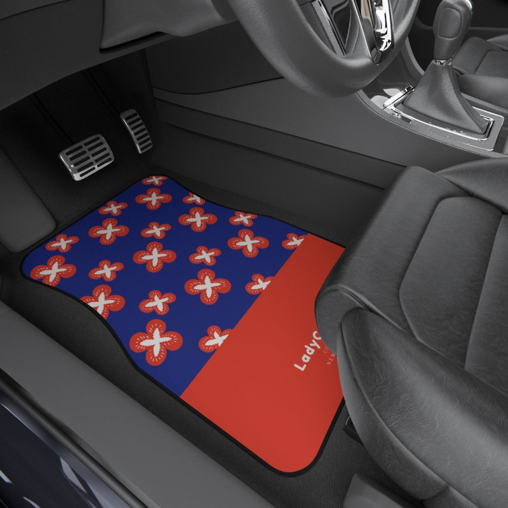 Jolly clovery I | red | front car floor mats