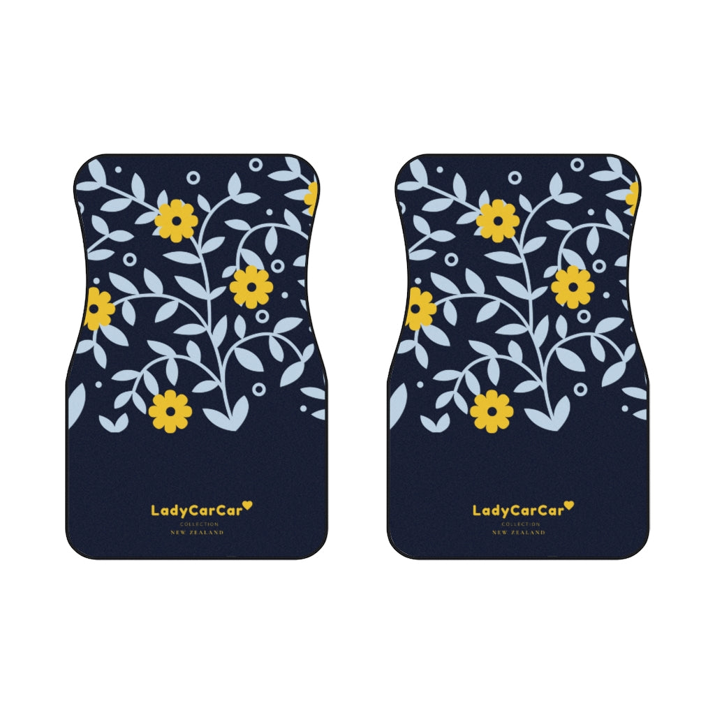 Daisy days | navy | front car floor mats