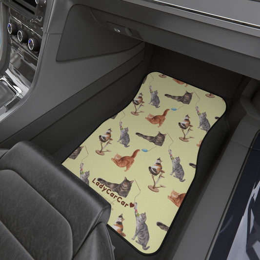 Cat playground II | yellow | front car floor mats