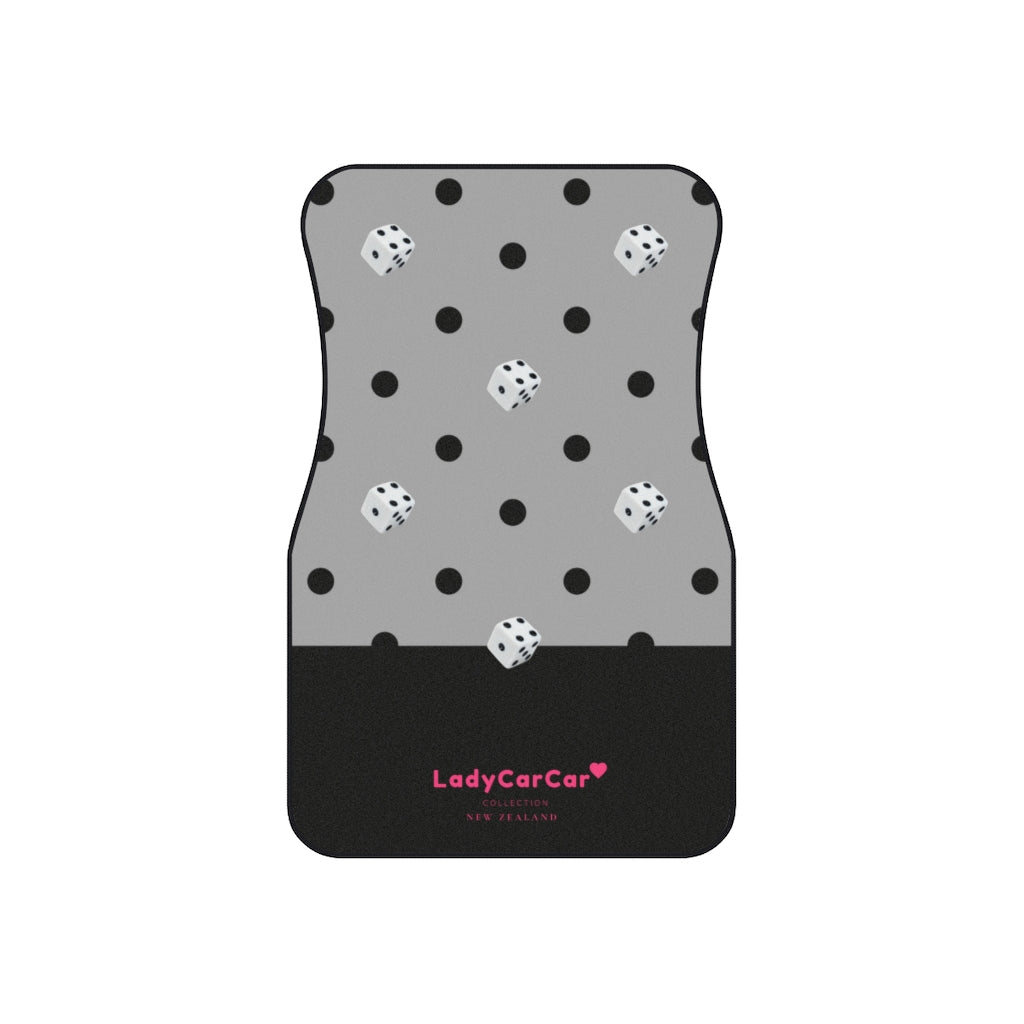 Dice dots I | grey | front car floor mats