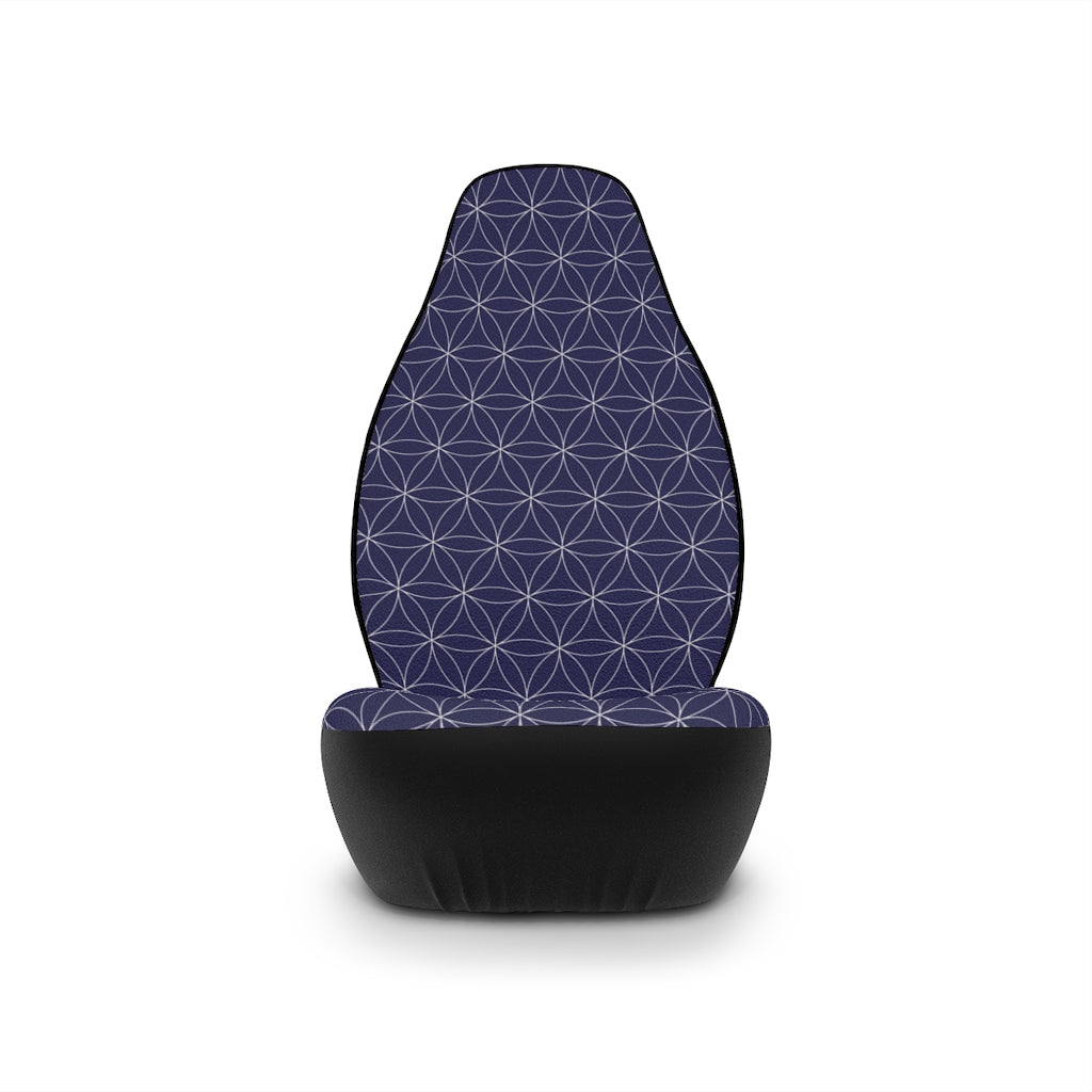 Japanese shippo pattern II | navy | car seat covers