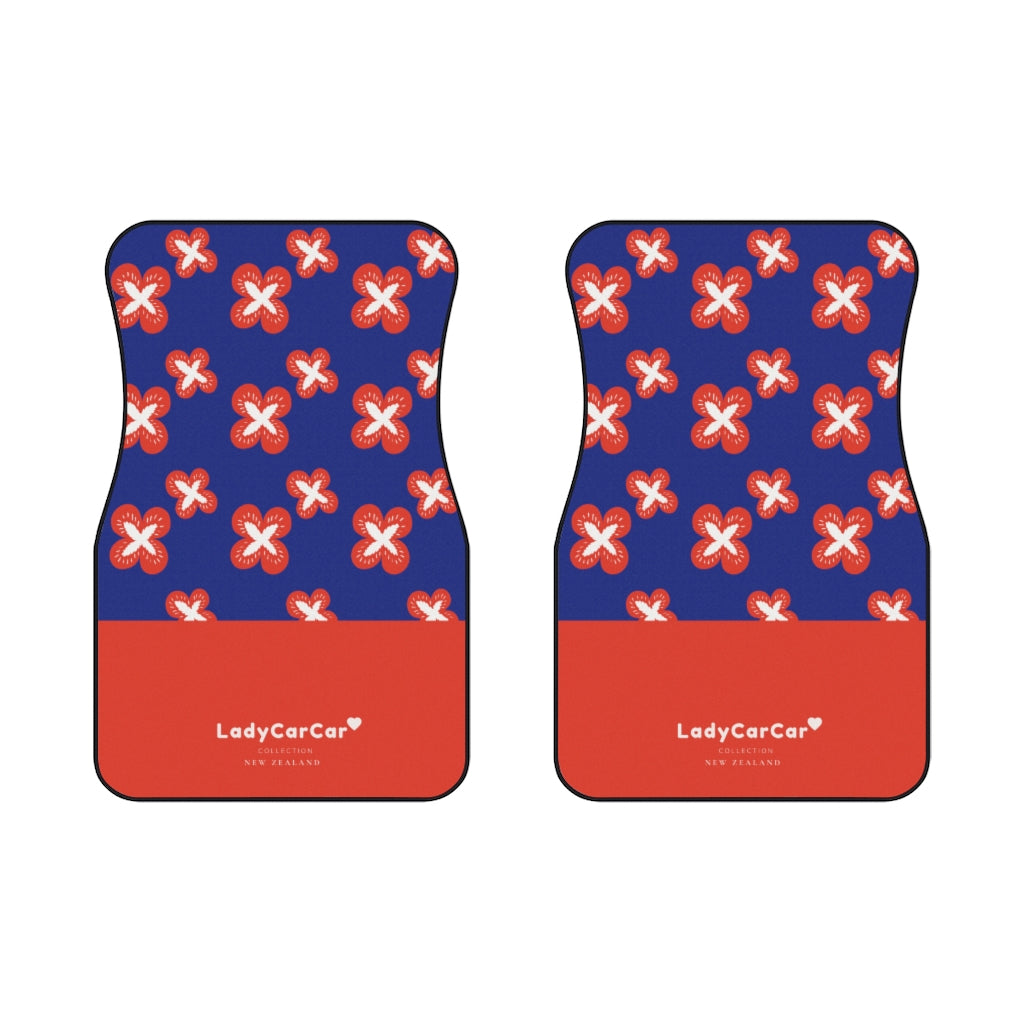 Jolly clovery I | red | front car floor mats