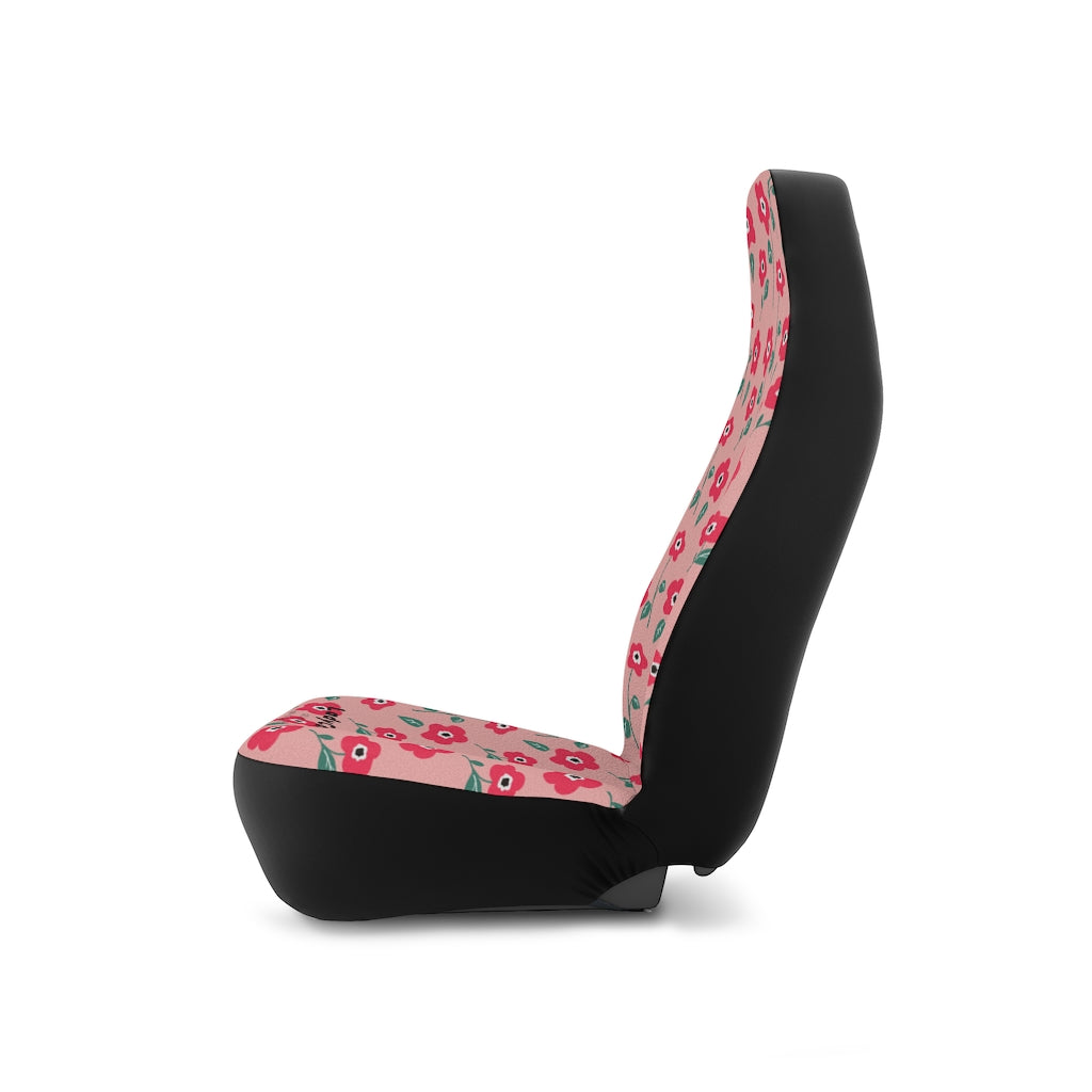 Floral medley | pink and red | car seat covers