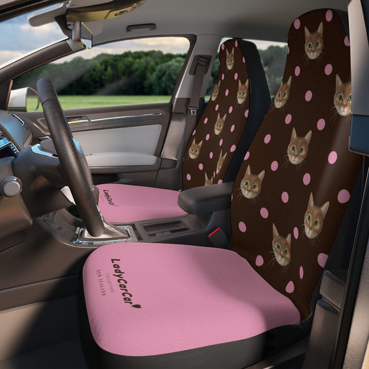Cat playground I | pink and brown | car seat covers