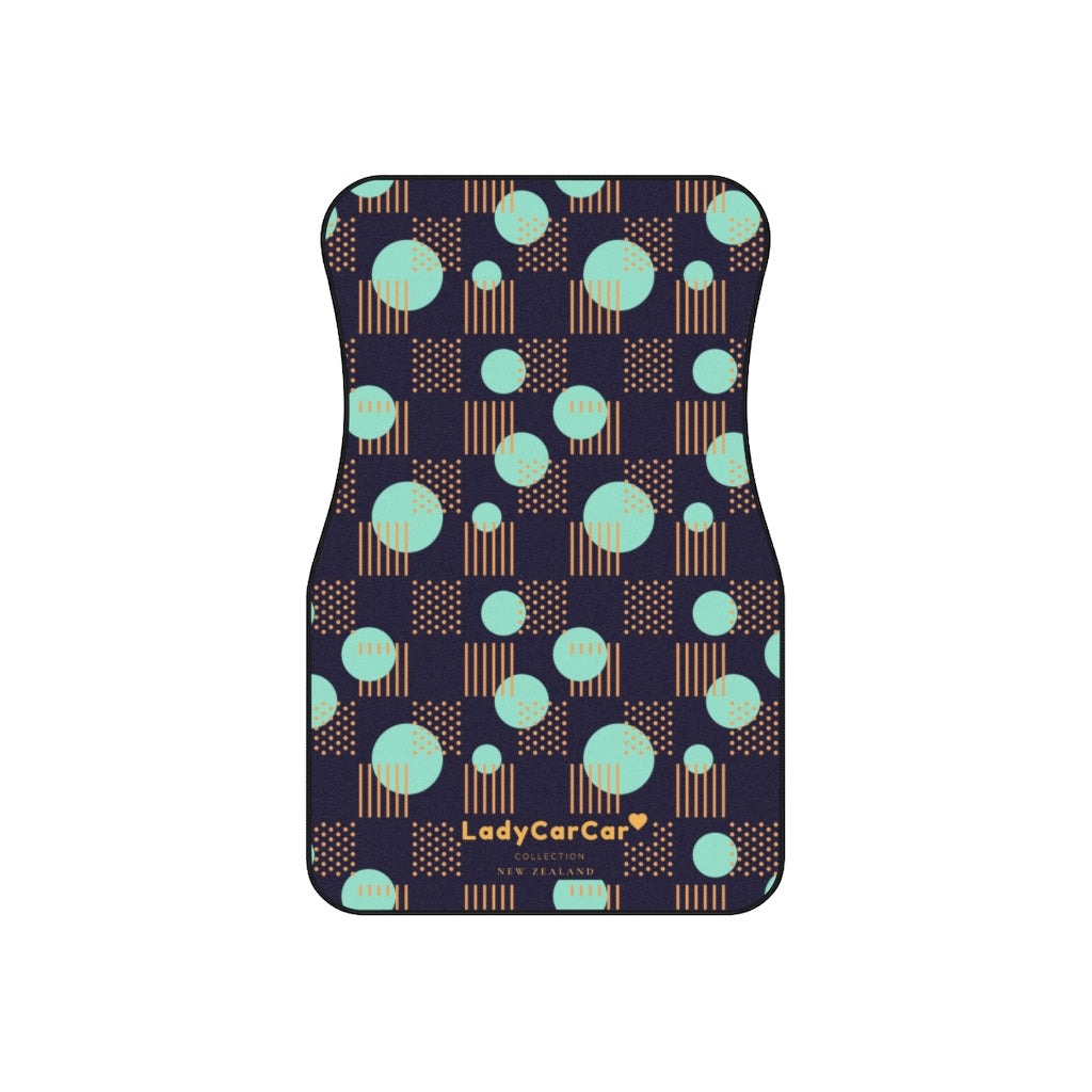 Loft style I | navy and orange | front car floor mats