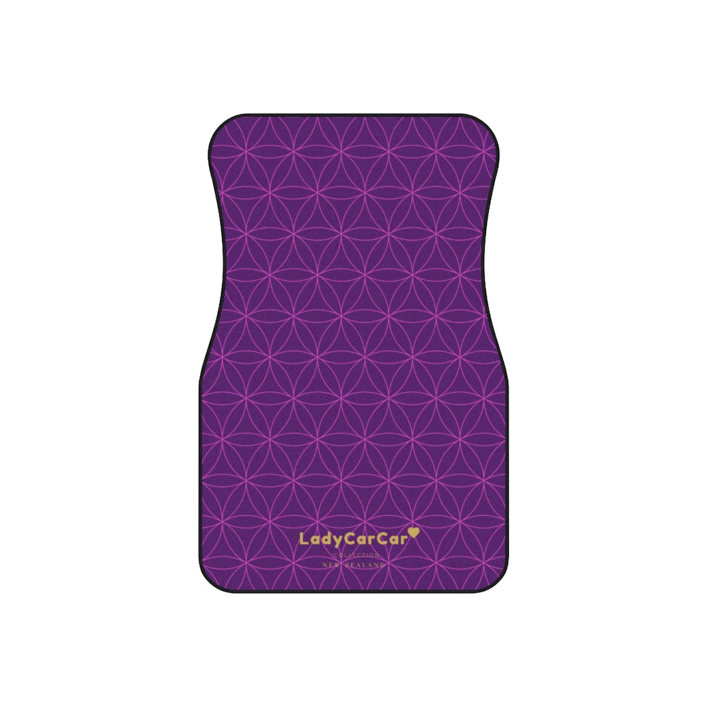 Japanese shippo pattern II | purple | front car floor mats