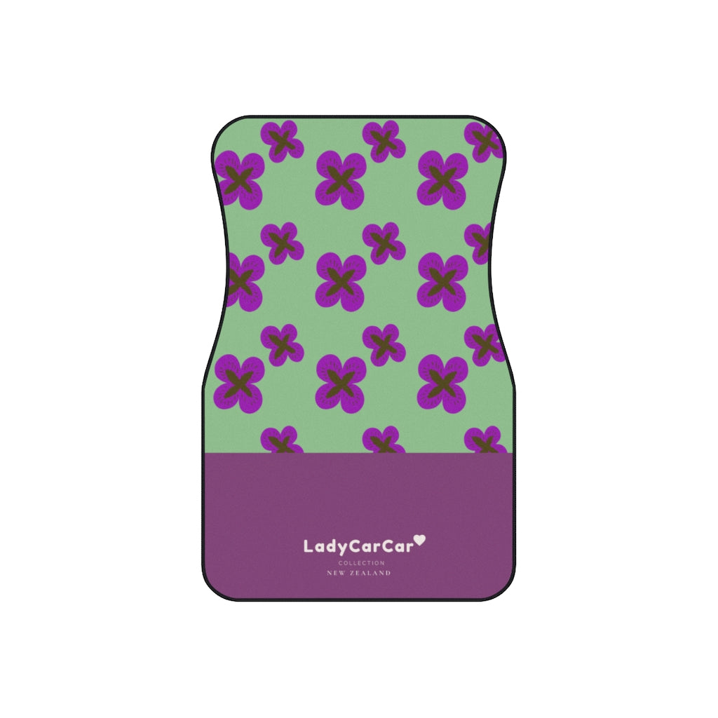 Jolly clovery I | purple | front car floor mats