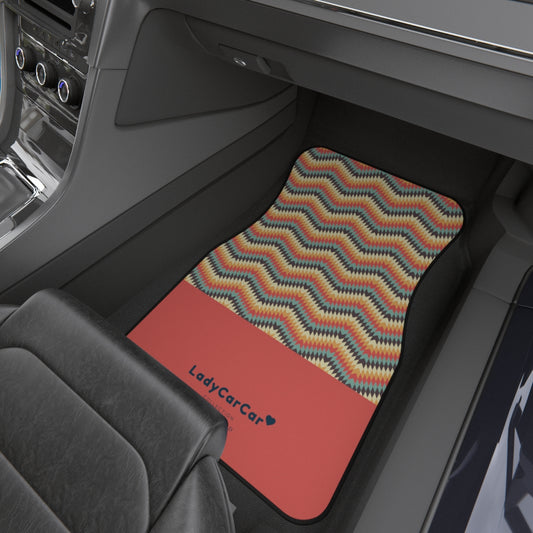 Hippy chilly I | orange | front car floor mats