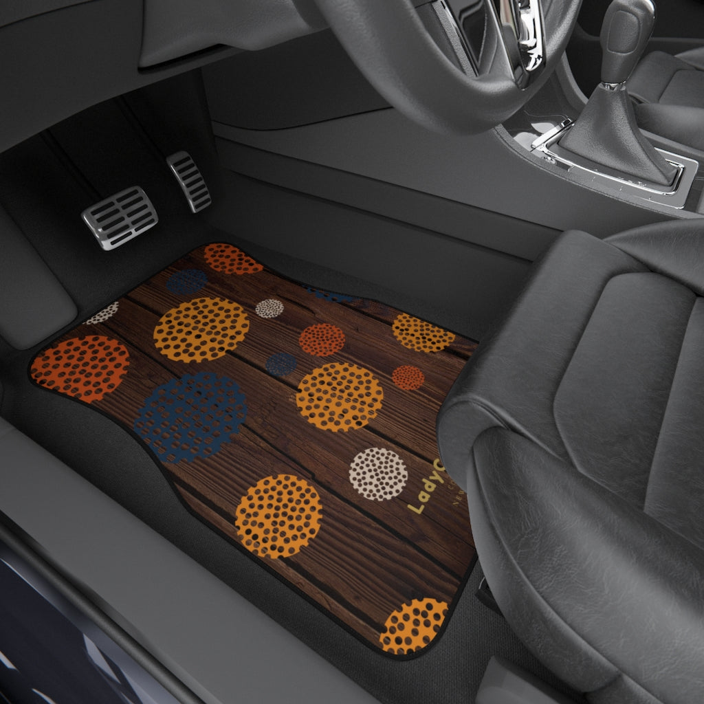 Bali nights | mustard | front car floor mats