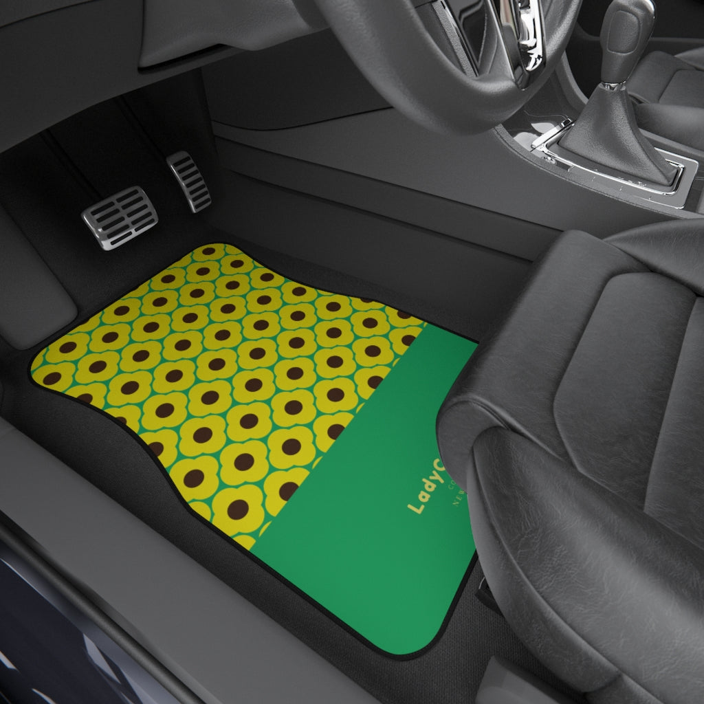 Chic quatrefoil I | pineapple | front car floor mats