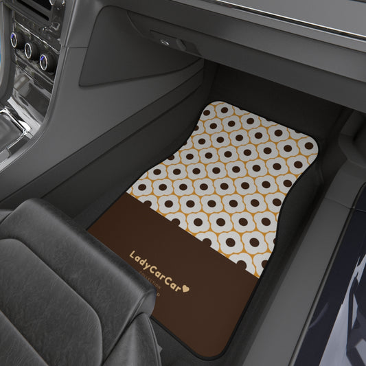 Chic quatrefoil I | pine | front car floor mats