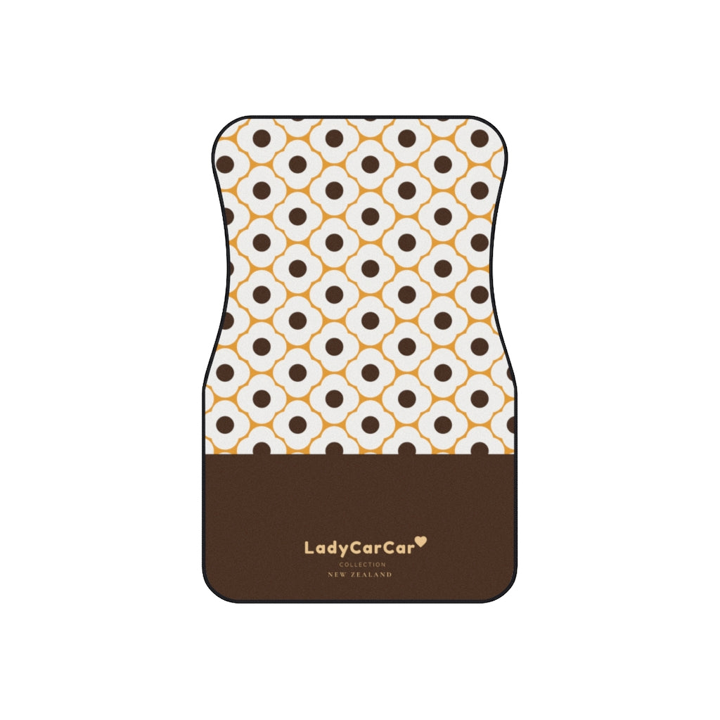 Chic quatrefoil I | pine | front car floor mats