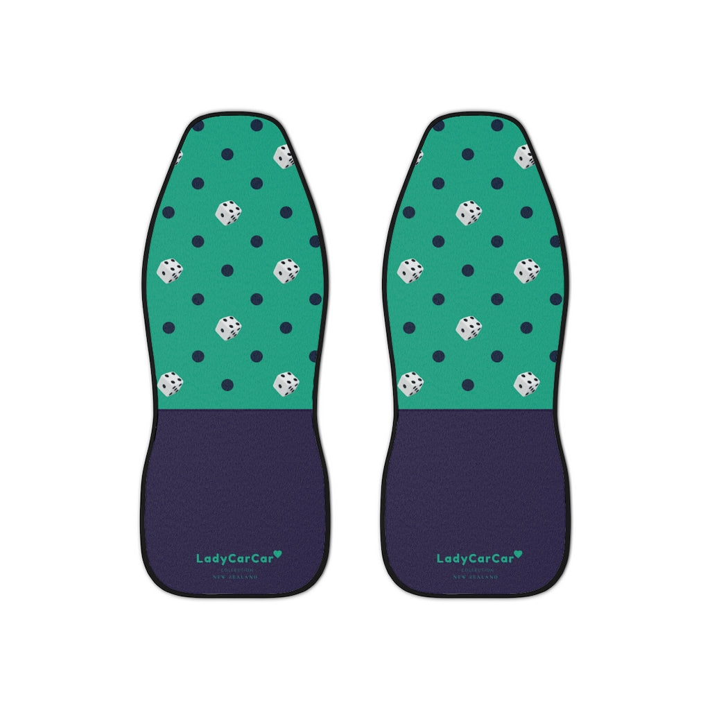 Dice dots I | green | car seat covers