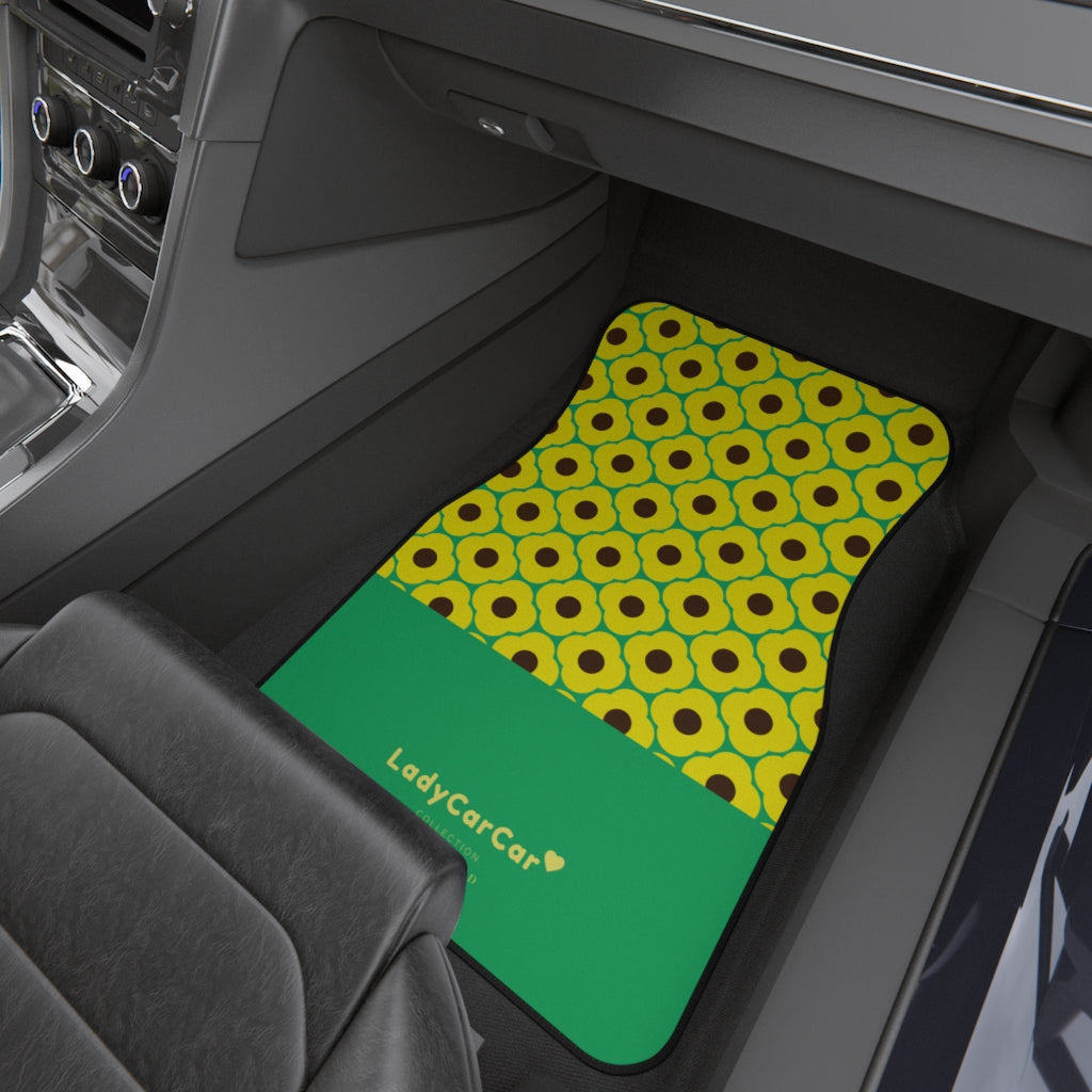 Chic quatrefoil I | pineapple | front car floor mats