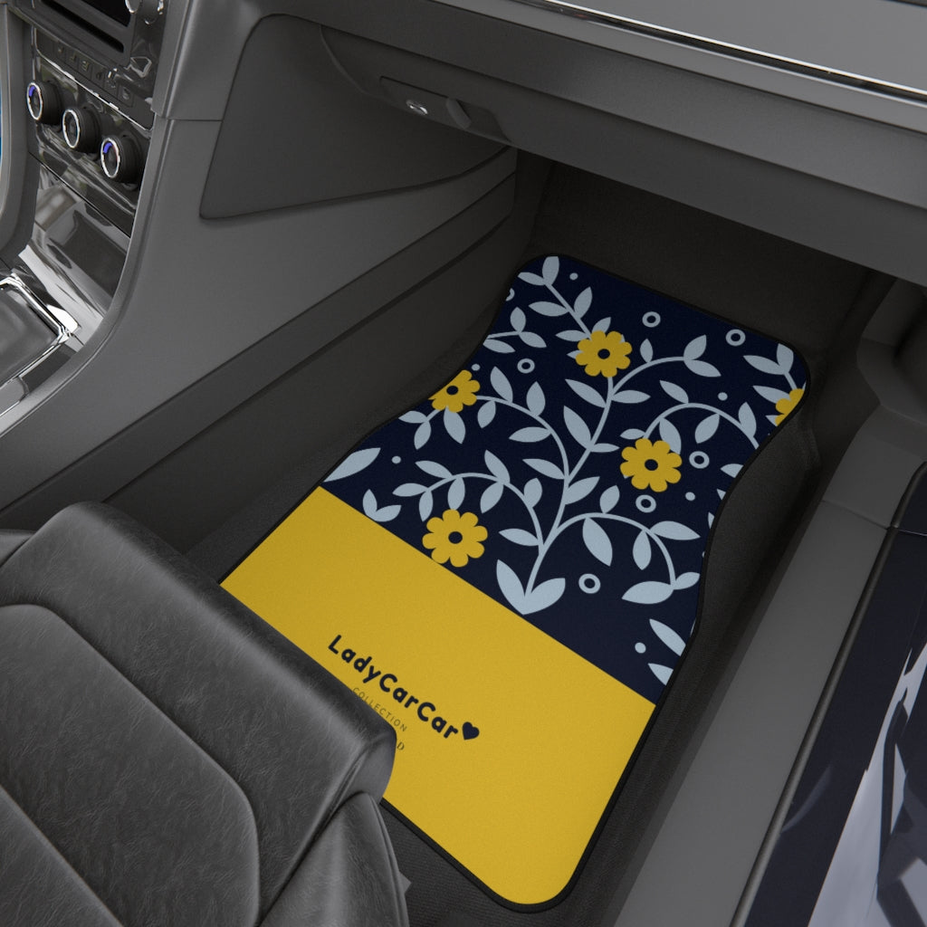 Daisy days | yellow | front car floor mats