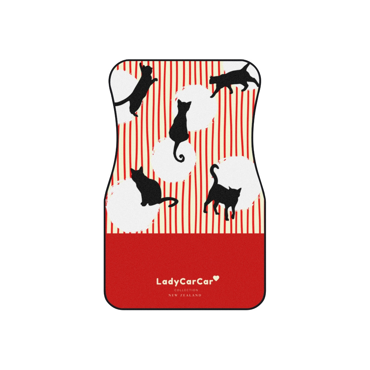 Cats chase light I | red | front car floor mats