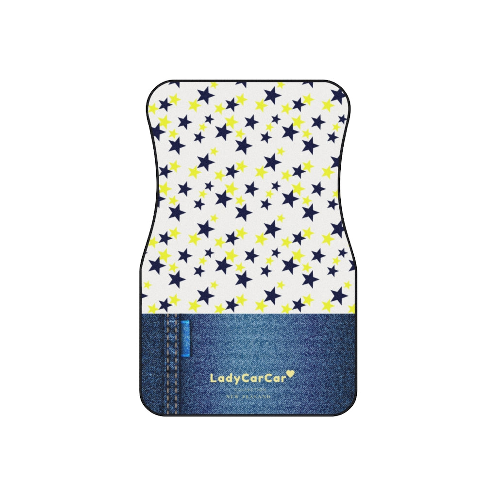 Starable I | yellow and denim | front car floor mats