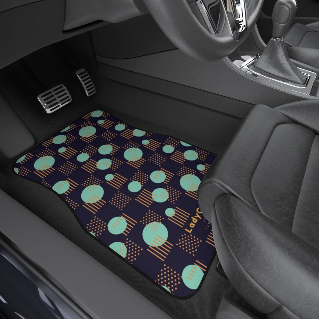 Loft style I | navy and orange | front car floor mats