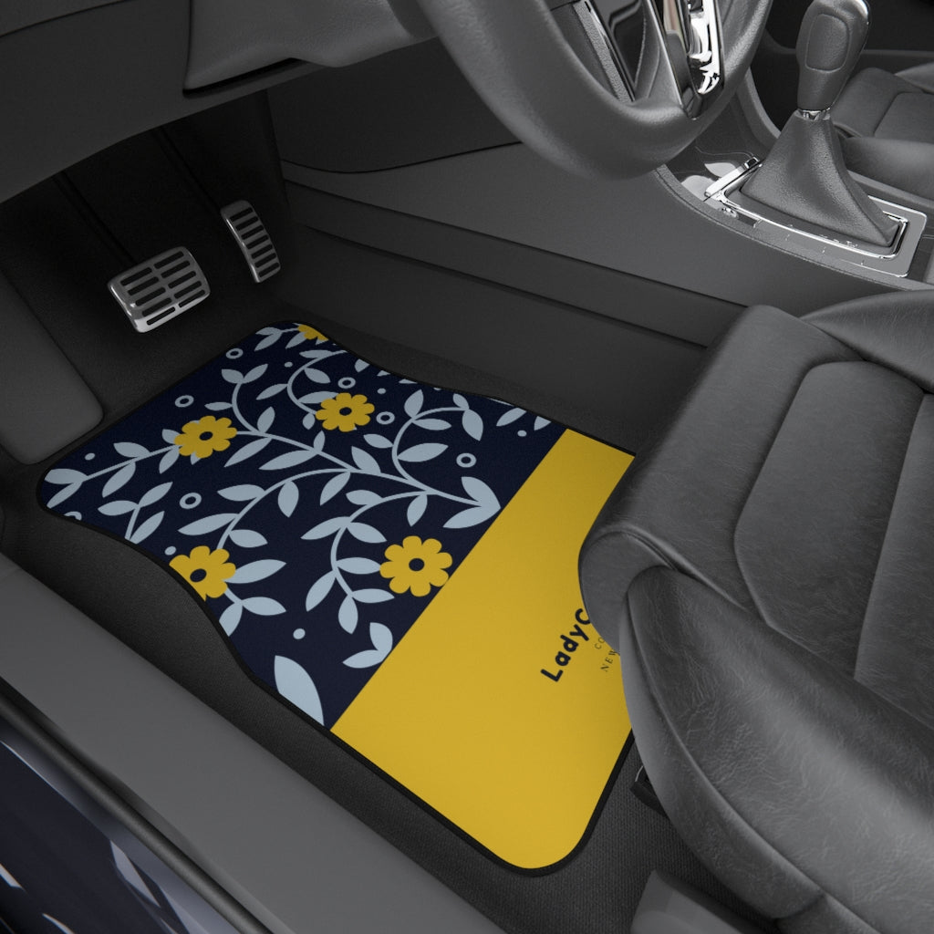 Daisy days | yellow | front car floor mats