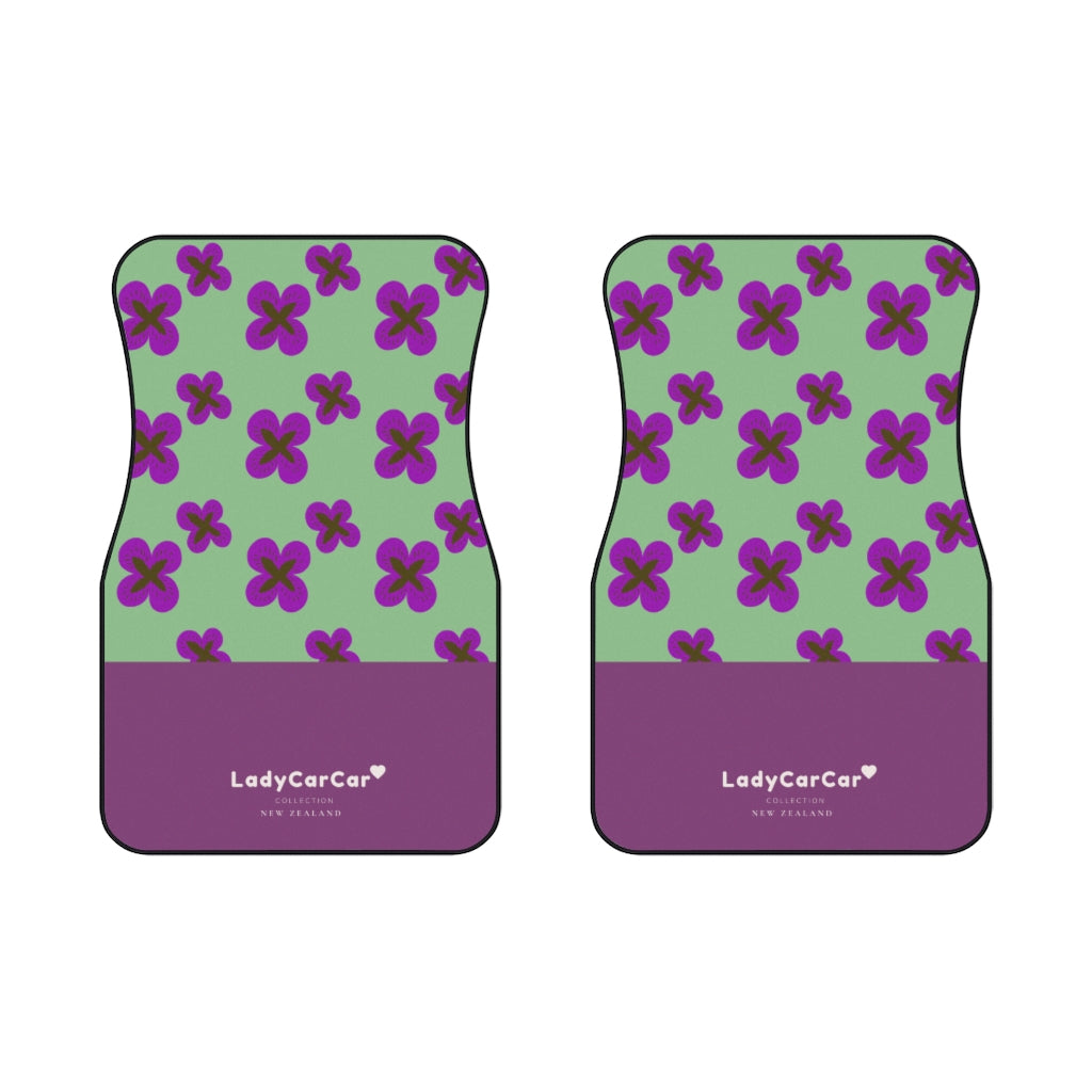 Jolly clovery I | purple | front car floor mats