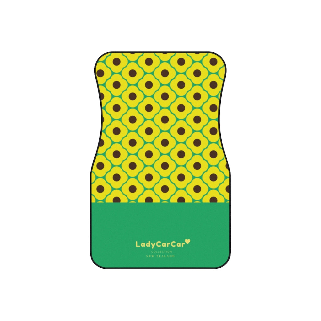 Chic quatrefoil I | pineapple | front car floor mats