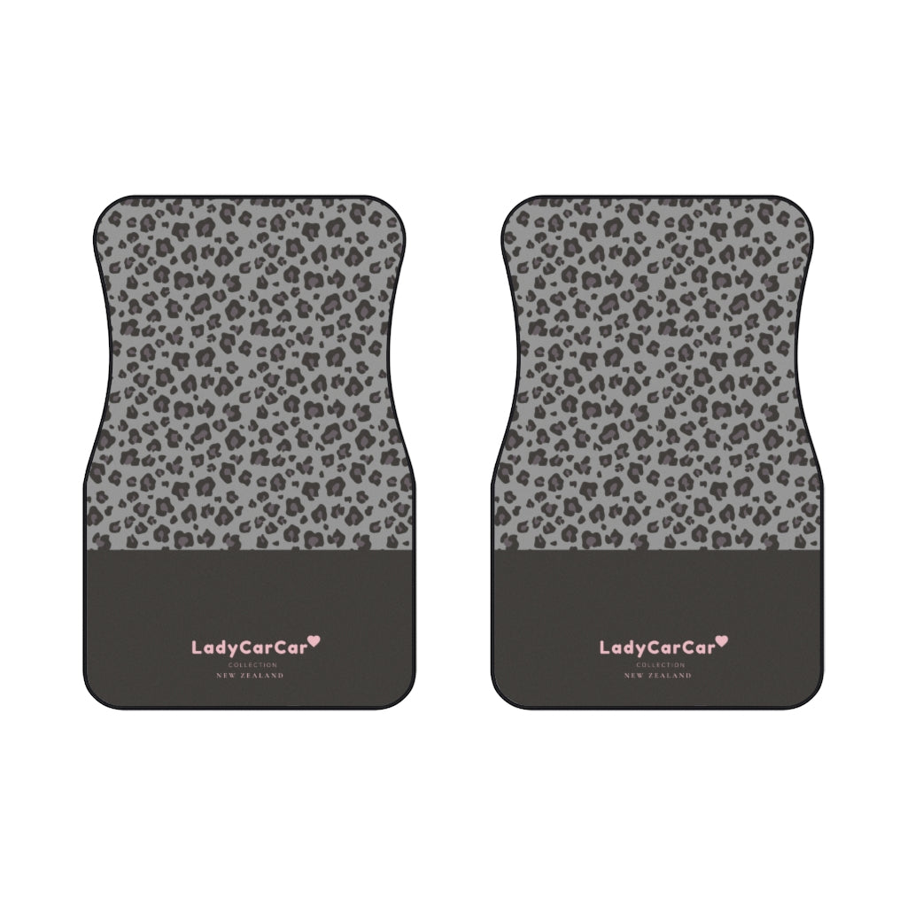 Cheetah & sweet I | grey | front car floor mats