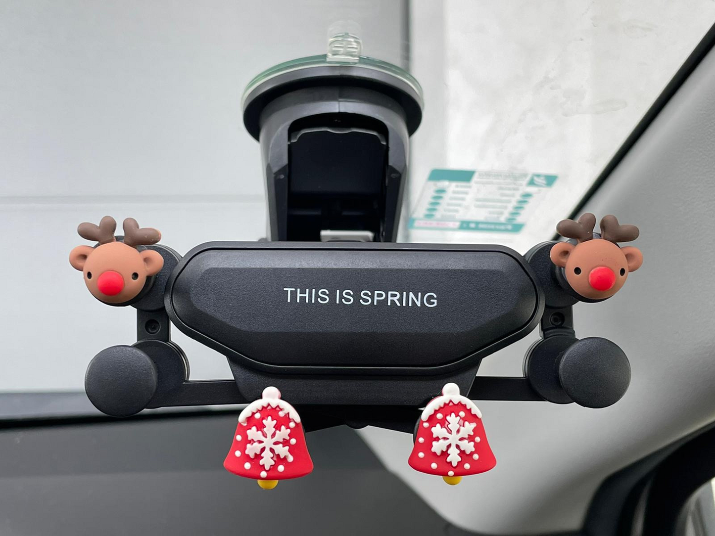 Reindeer 3-in-1 Car Gravity Cellphone Holder (Vent or Suction Mount with 360° rotatable and extendable clamp arm)