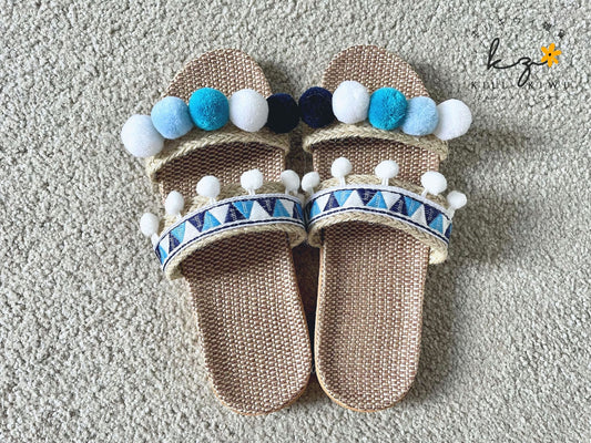 Miss Moroccan Love Sandals - Blue and Navy(B)