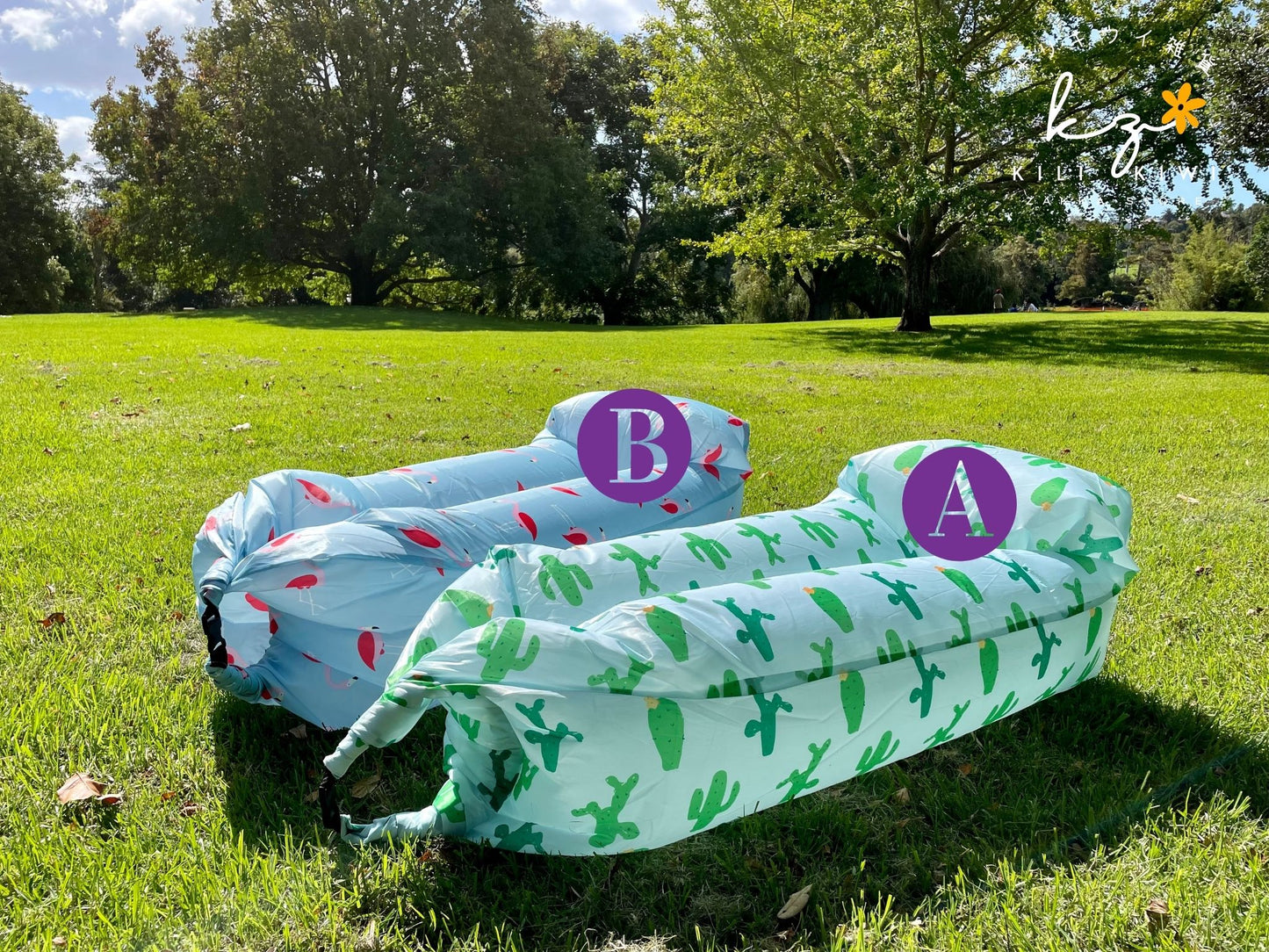 Outdoor Lazy Lounge Couch - Flamingo Prints(B)