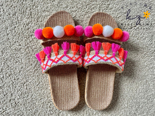 Miss Colourful Sandals - Pink and Orange(B)