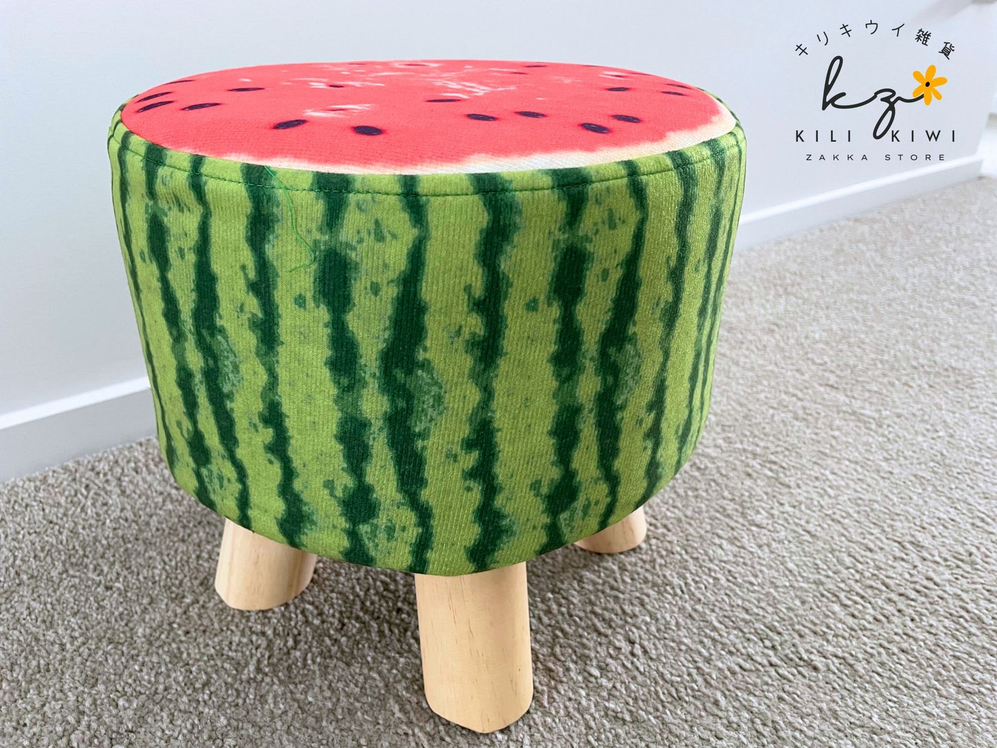 Cute watermelon stool with detachable fabric cover