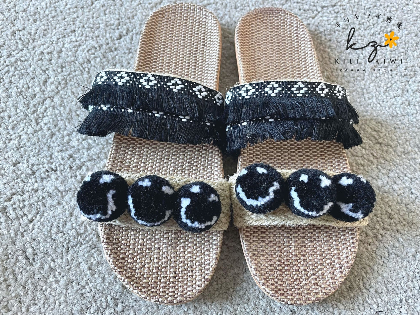 Miss Smiley Sandals - Black(A)