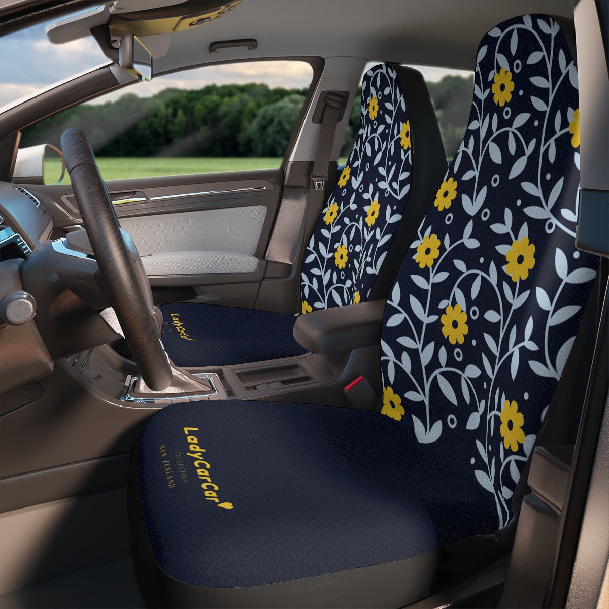 Daisy days | navy | car seat covers